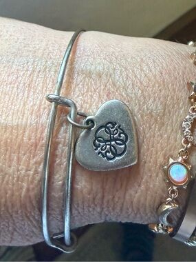 Alex and Ani Path of Life Heart Charm Bangle
